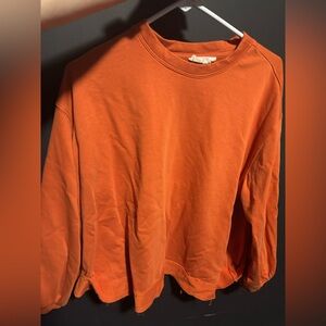 Doe & Rae Orange Crew Neck Sweater